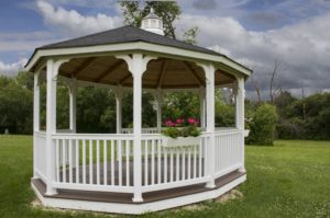 backyard gazebo, vinyl gazebo, white gazebo