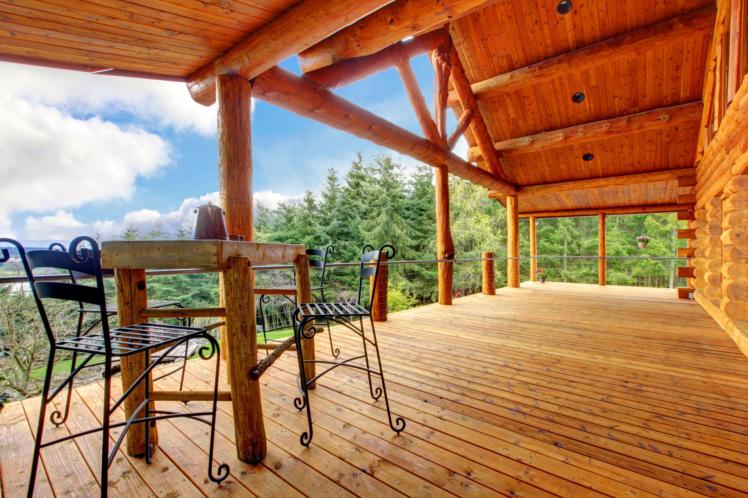 hillside deck building