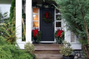 holiday decorations, outdoor Christmas decorating, winter curb appeal