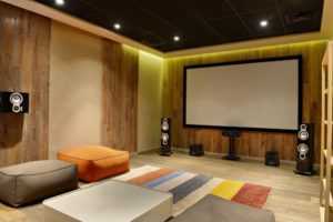 home theater. basement remodeling ideas. home theater sound system.