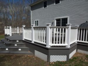 deck colors, dark gray stain, deck staining
