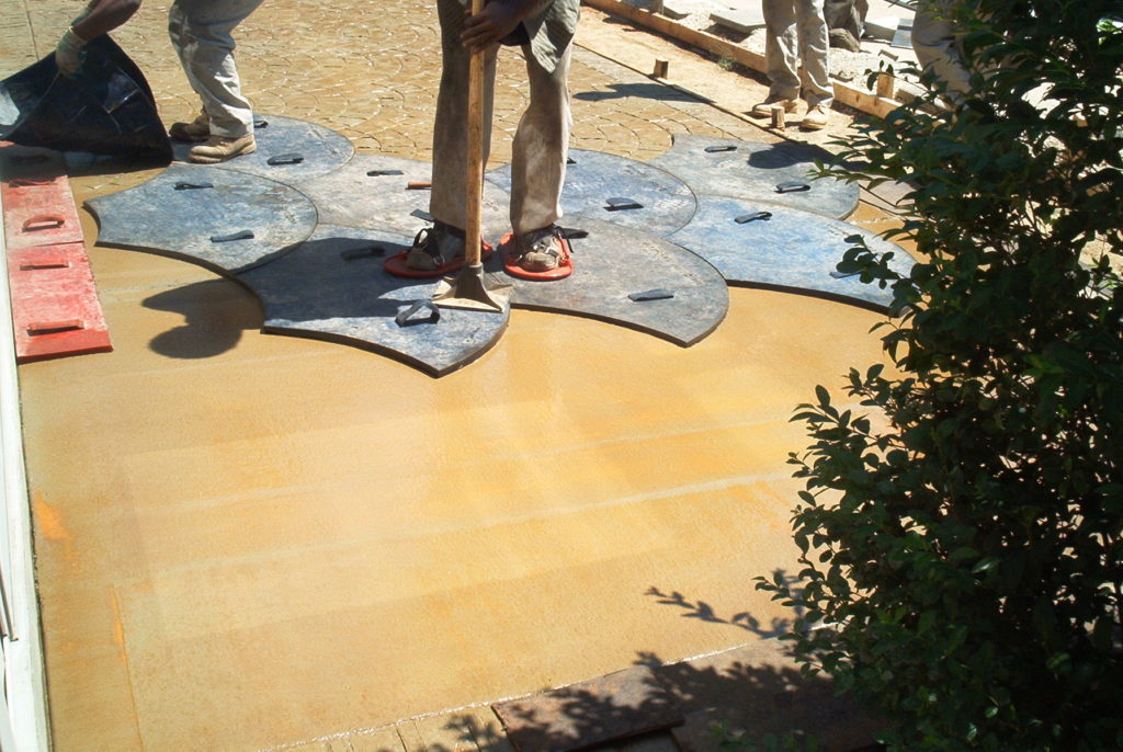concrete patio, stamped concrete paver, stone patio