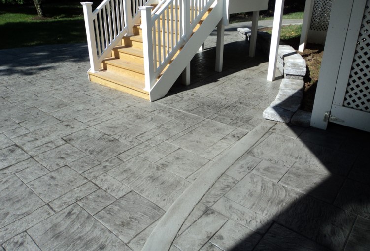 stamped concrete, patio, deck, pavers